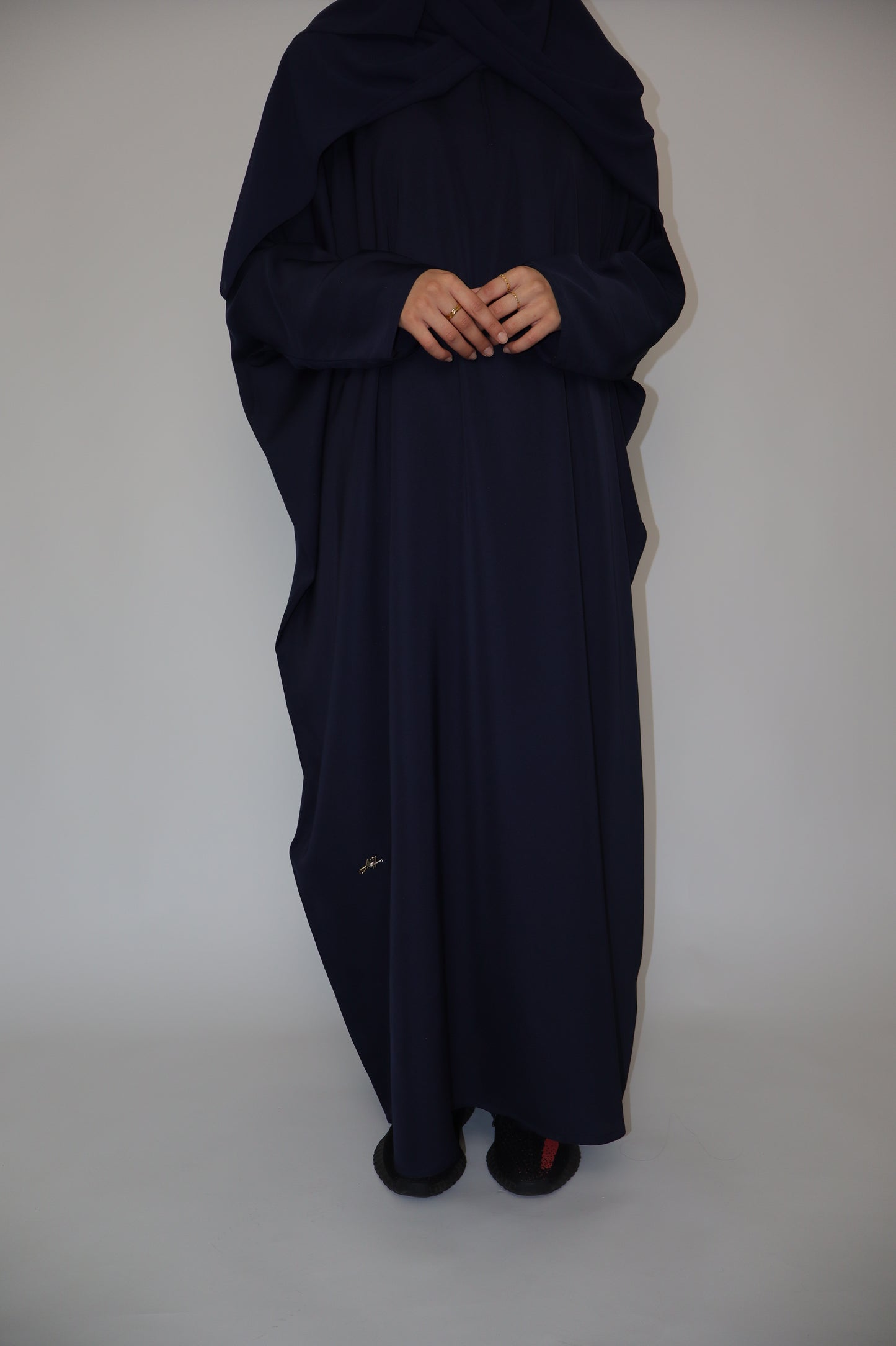 Navy Blue Batwing Abaya
