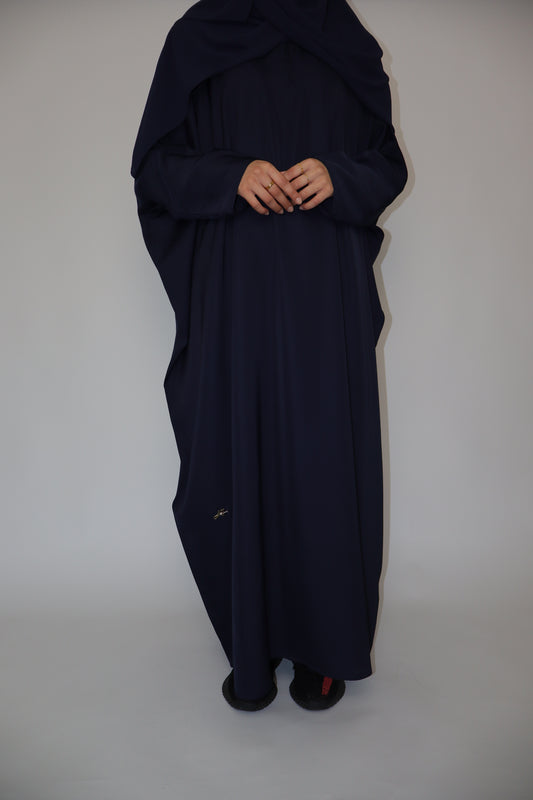 Navy Blue Batwing Abaya