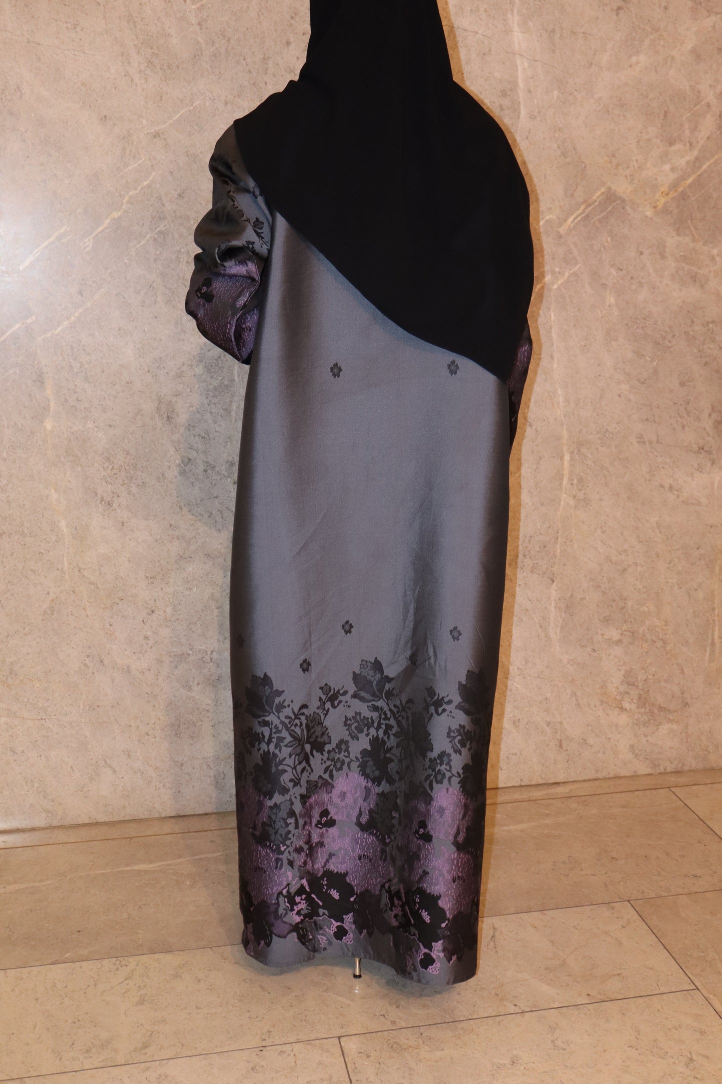 Purple Bloom Abaya