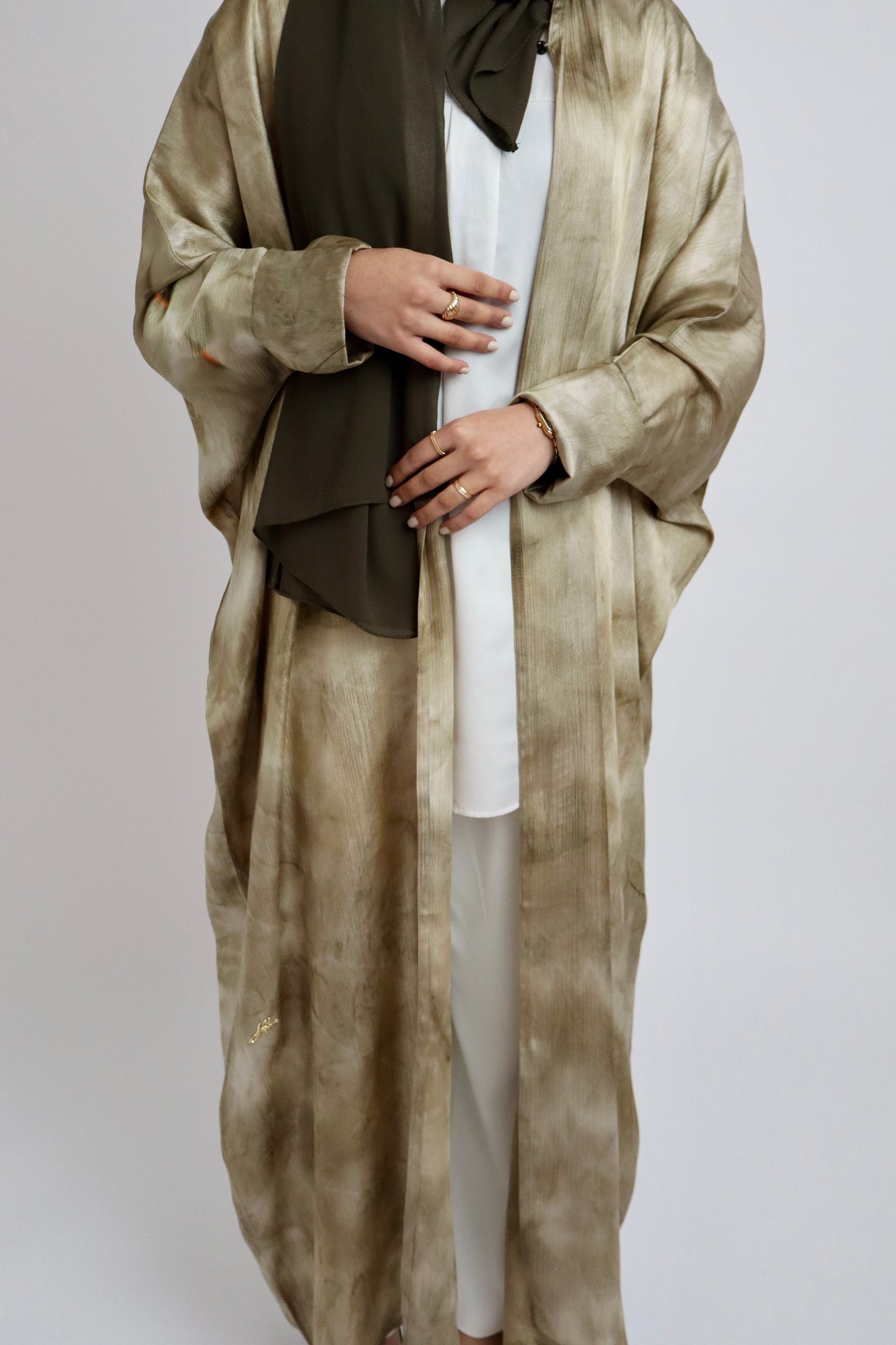 Marble Abaya | Olive