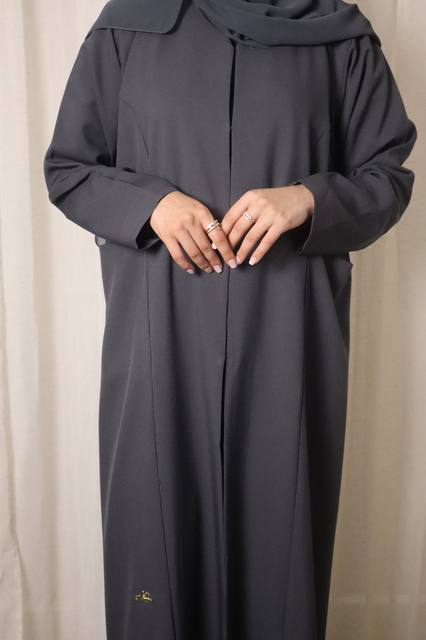 Tailored Abaya | Charcoal