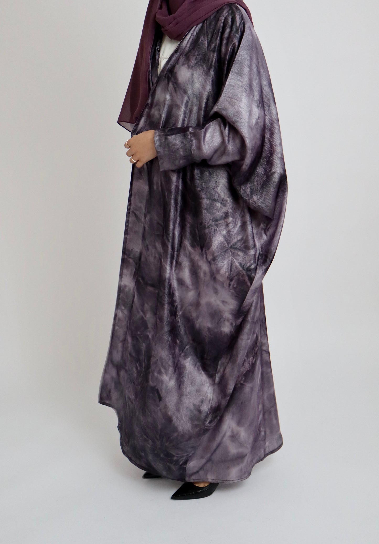 Marble Abaya | Lavender Storm