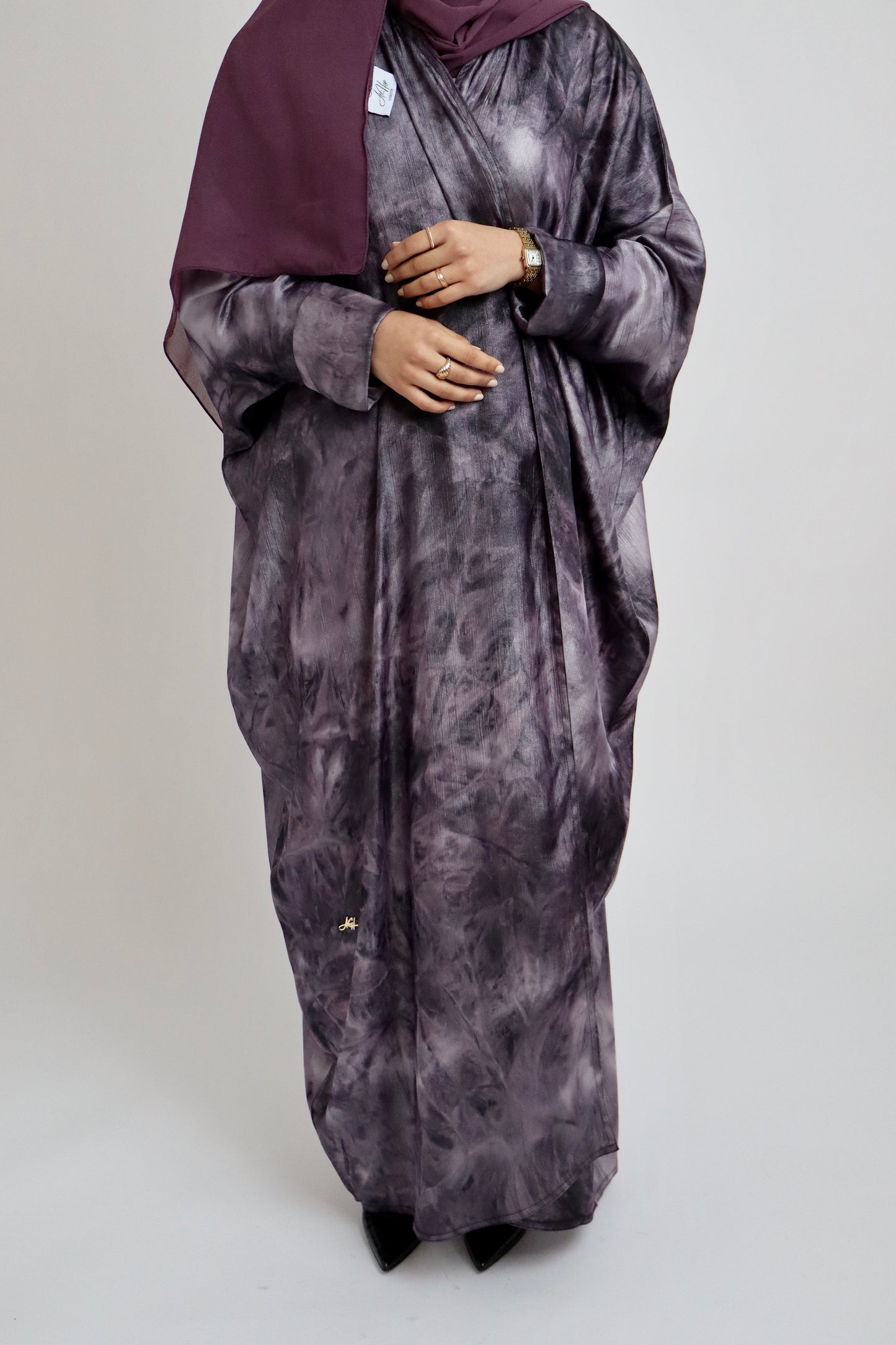 Marble Abaya | Lavender Storm