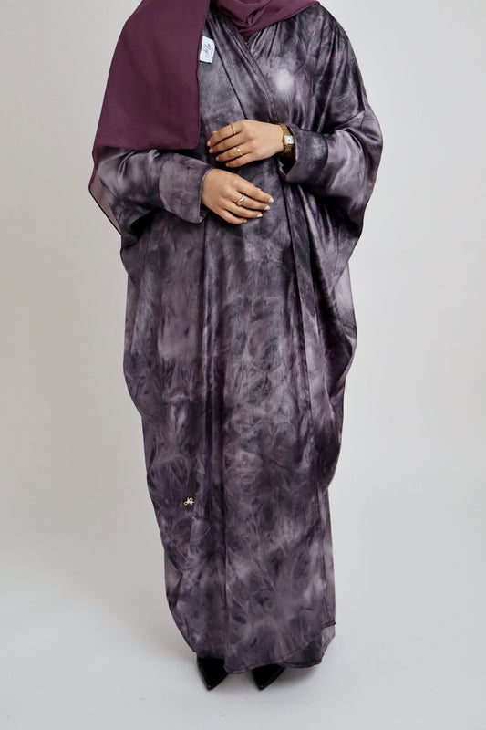 Marble Abaya | Lavender Storm