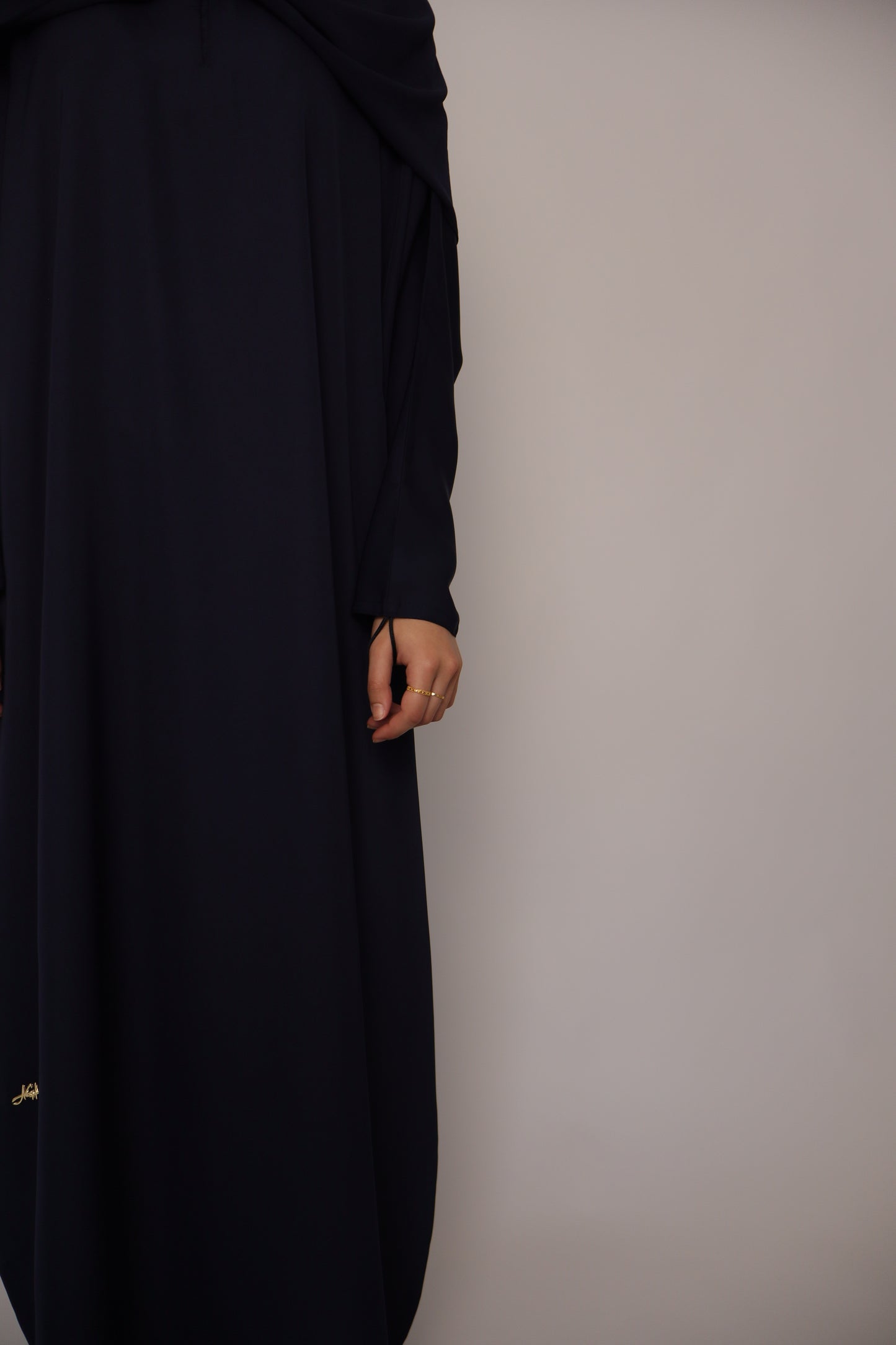 Navy Blue Batwing Abaya