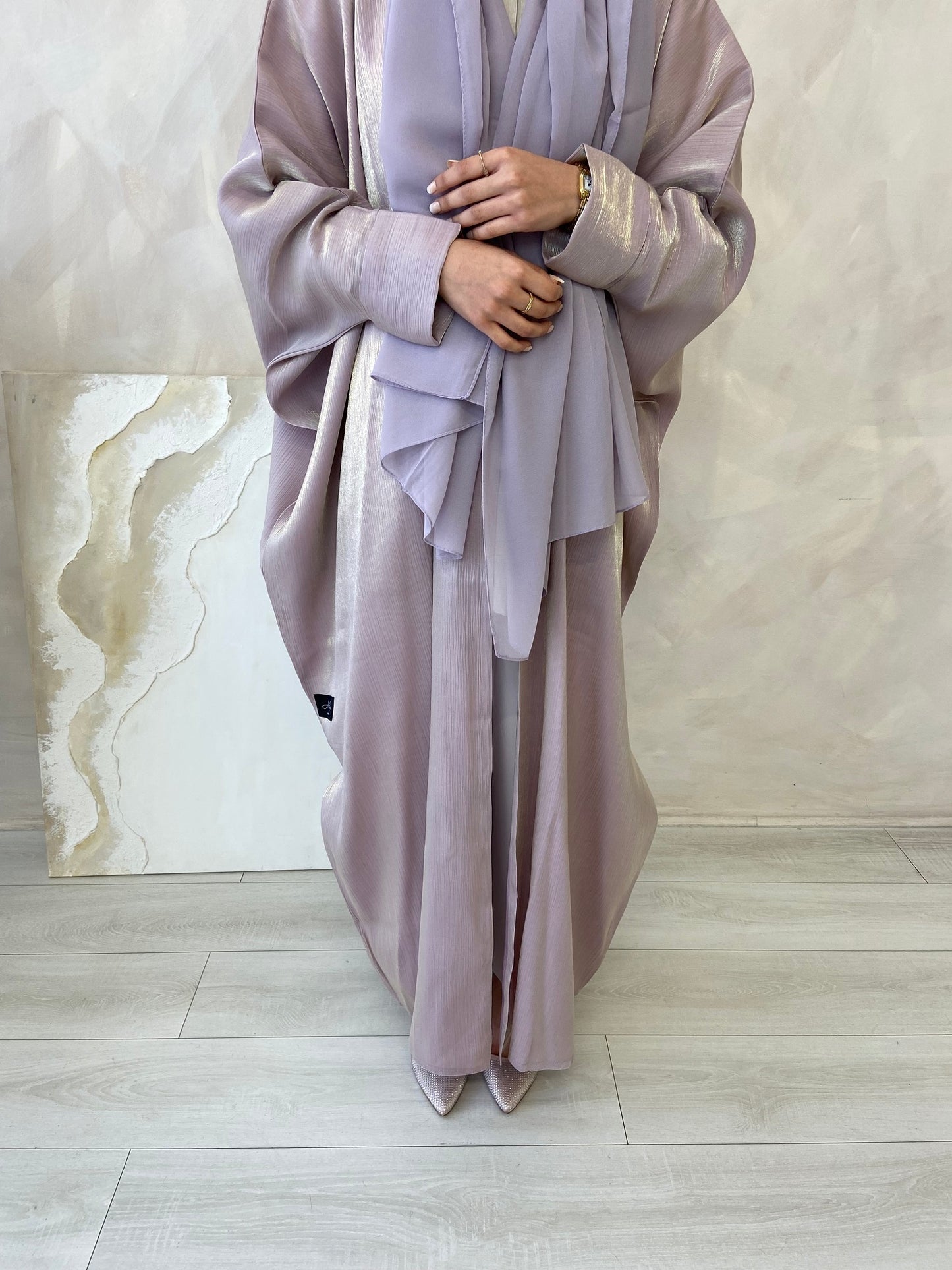 Batwing Sparkle Abaya | Lilac