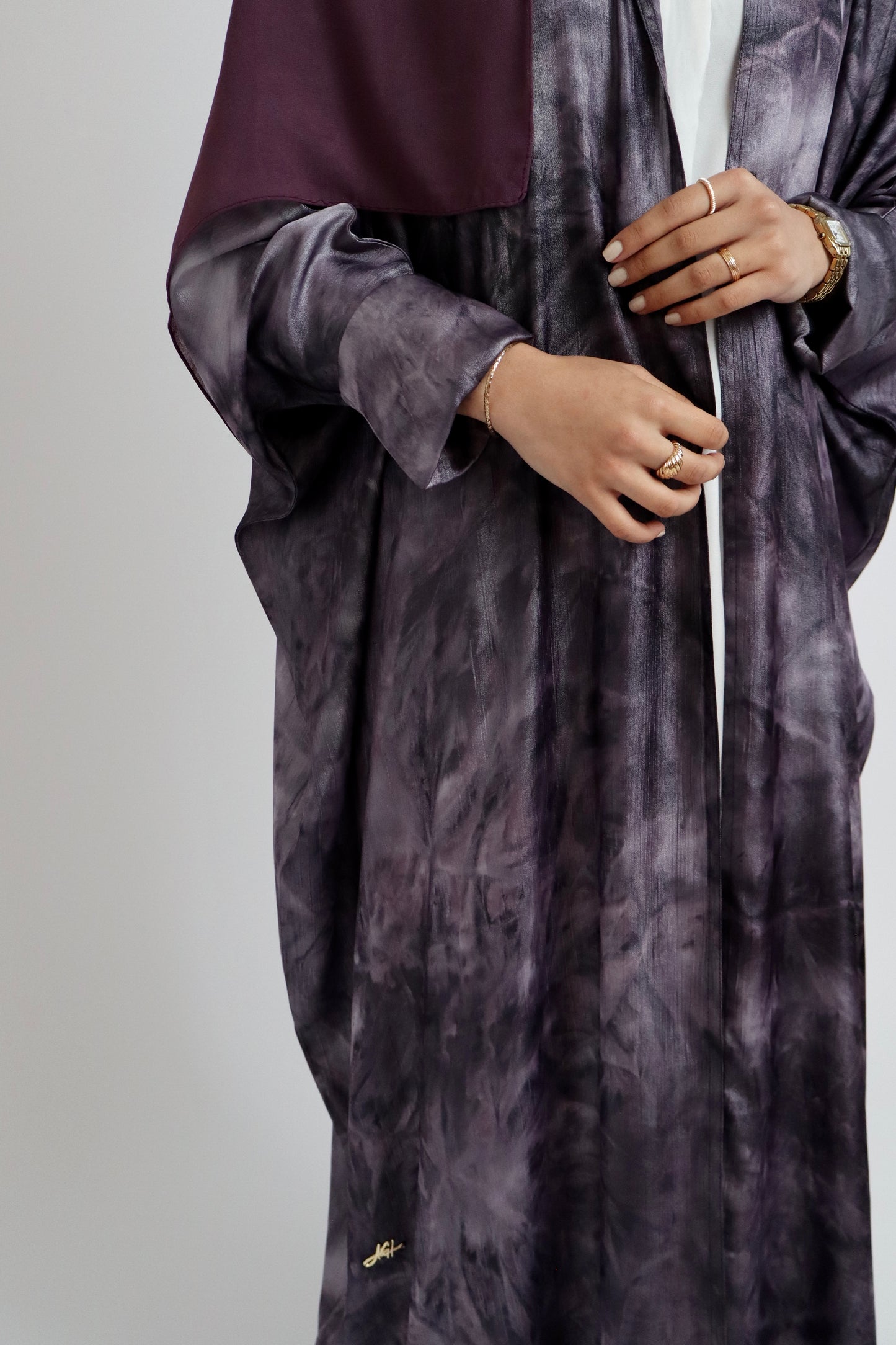 Marble Abaya | Lavender Storm