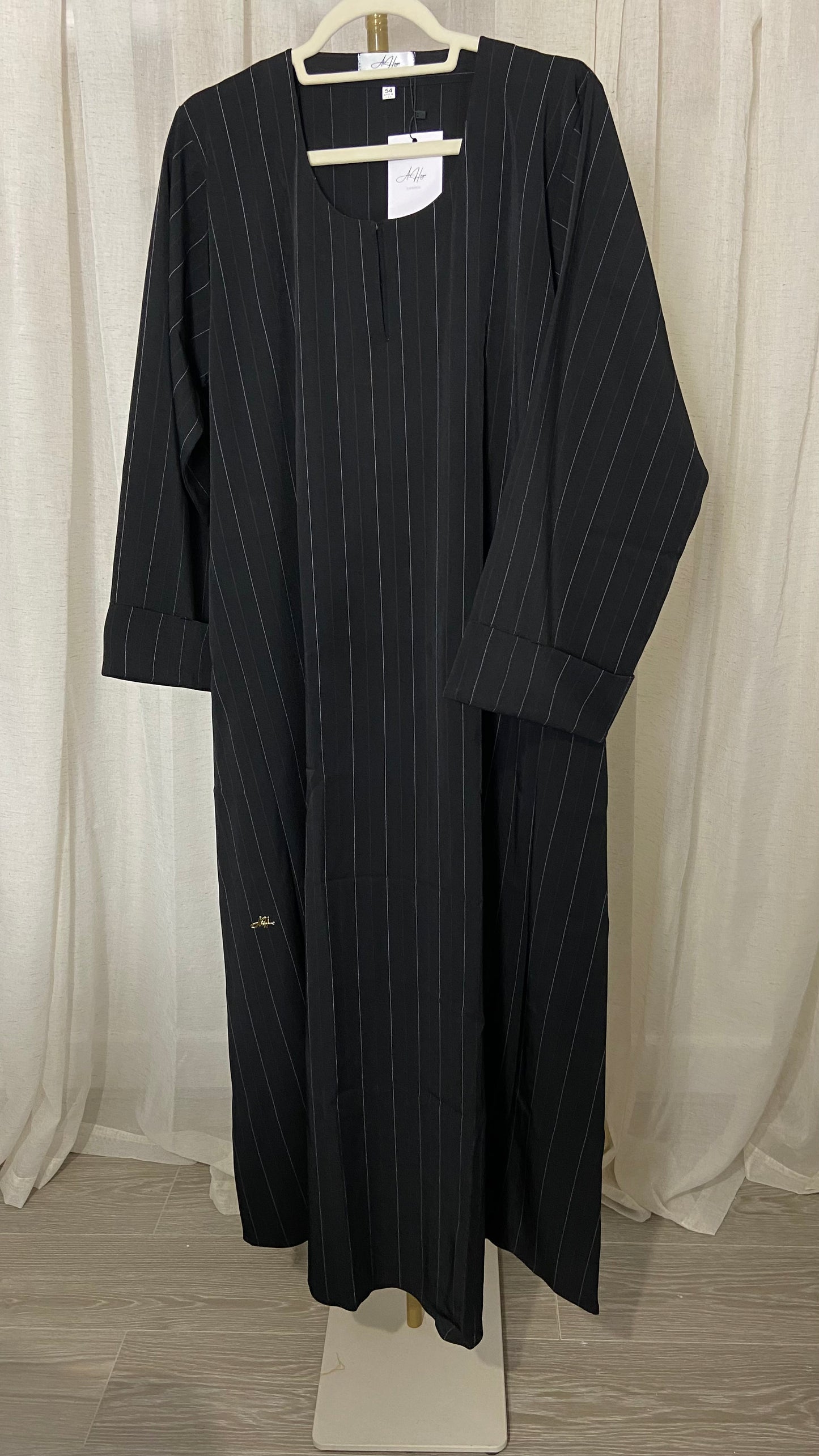 Striped Black Abaya