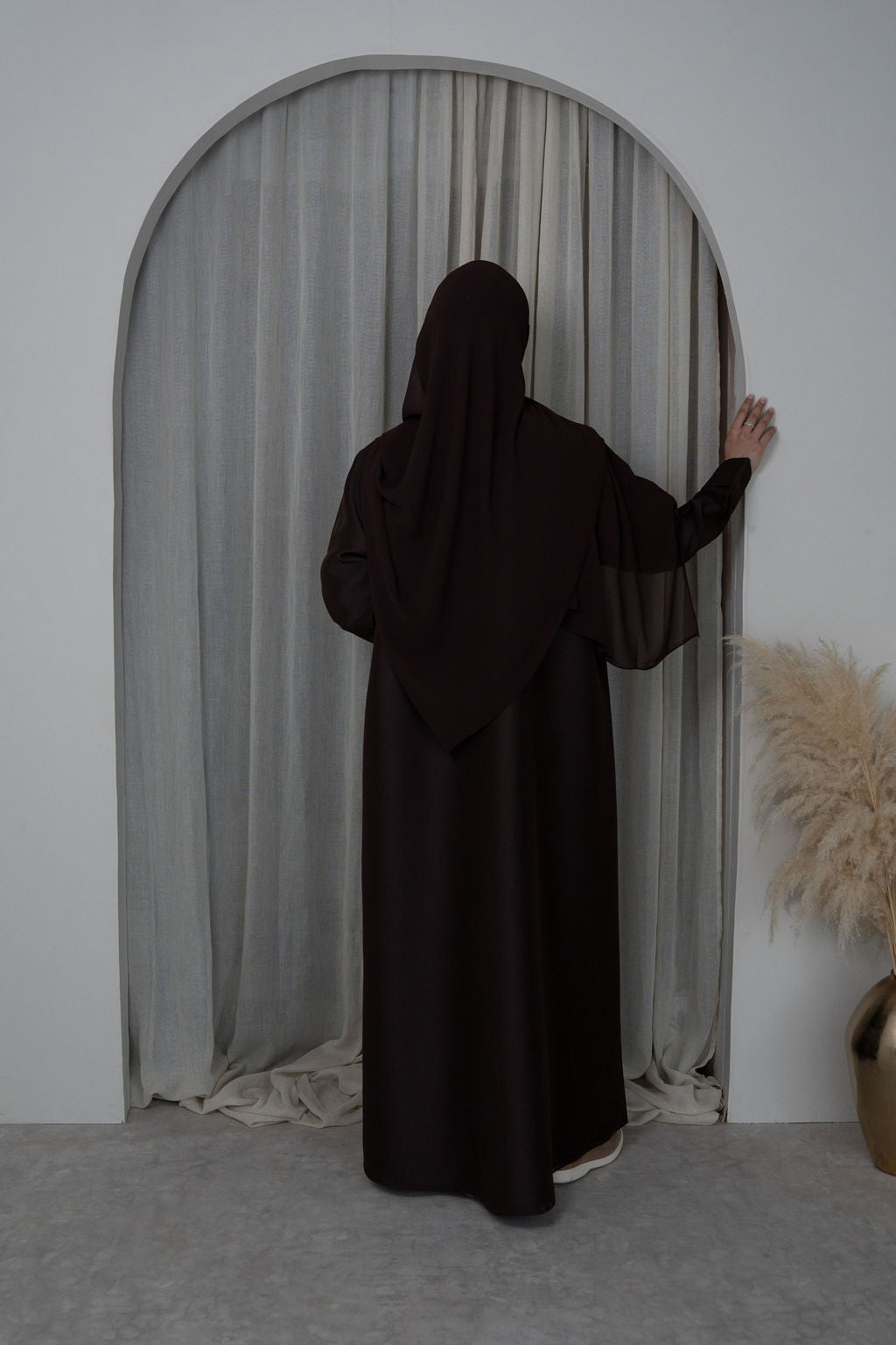 Structured Blazer Abaya | Brown