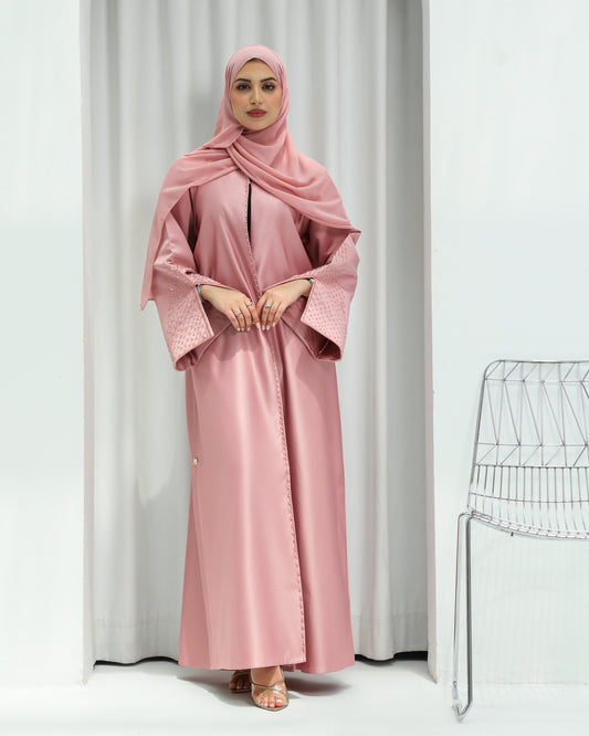 Satin Luxe Abaya | Pink