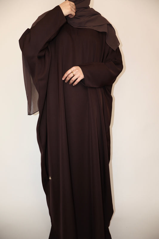 Brown Batwing Abaya