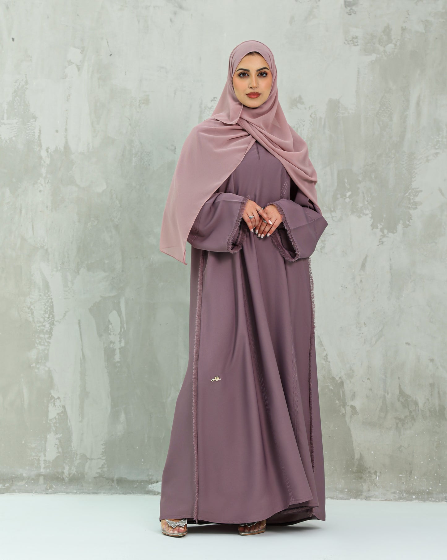 Classic Stitch Closed Abaya | Purple