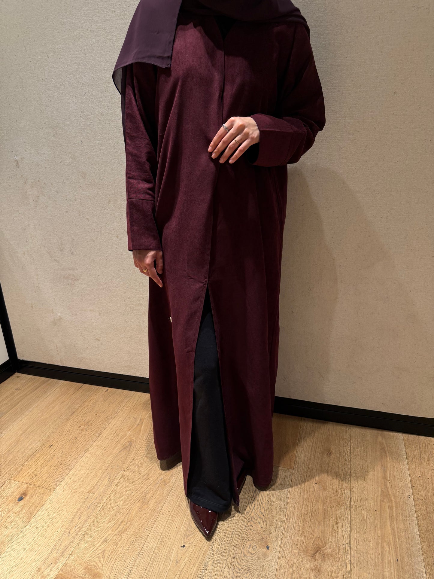Autumn Essential Abaya | Burgundy