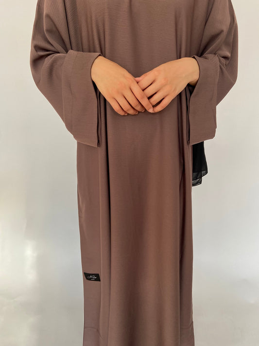 Zoom Closed Abaya | Mauve