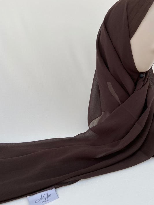Brown Premium Chiffon Hijab