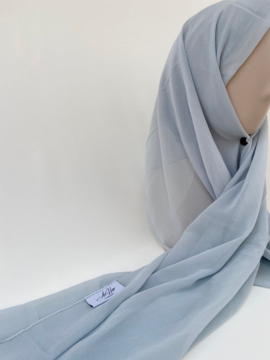 Sky Blue Premium Chiffon Hijab