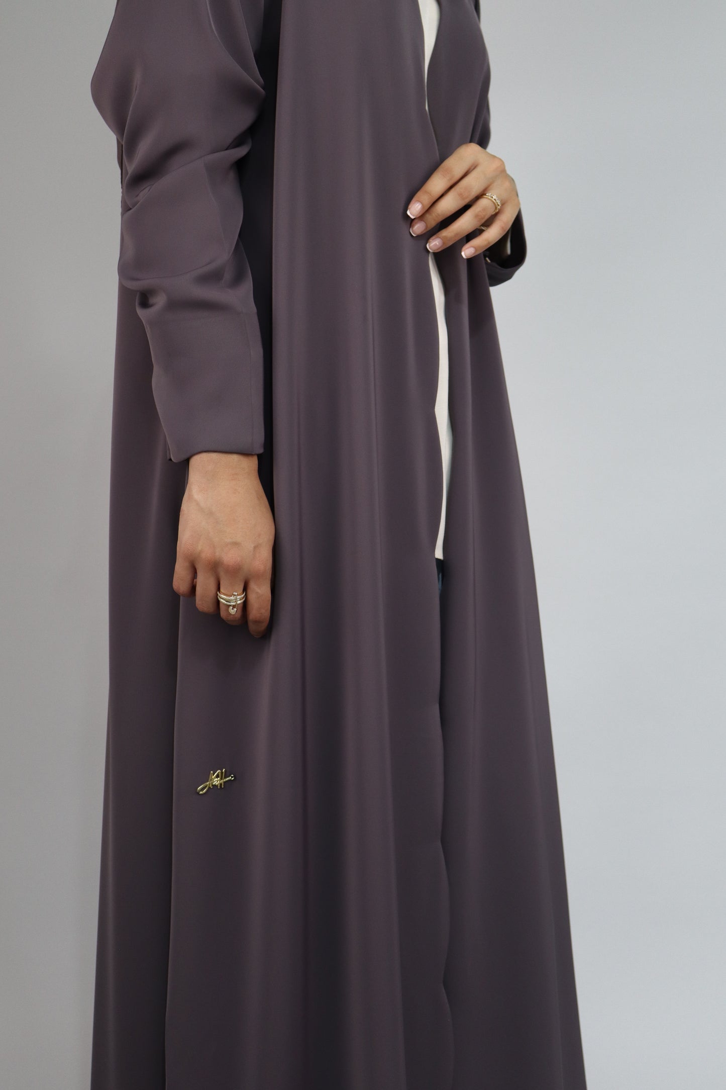 Scallop Flow Abaya | Mauve