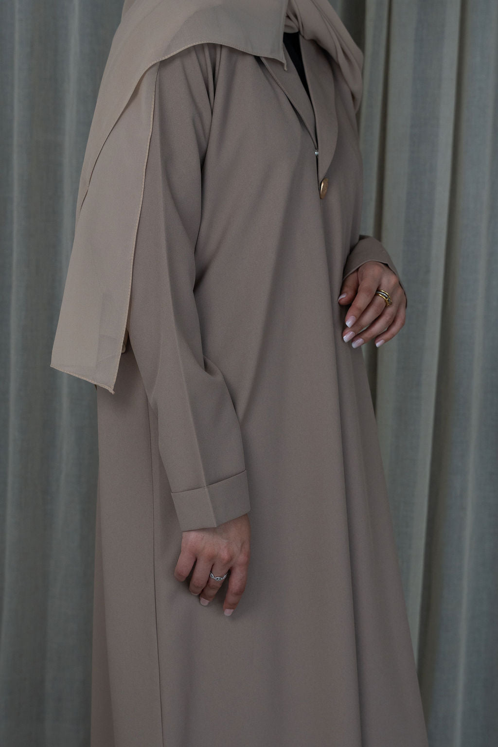 Classic Blazer Abaya | Beige