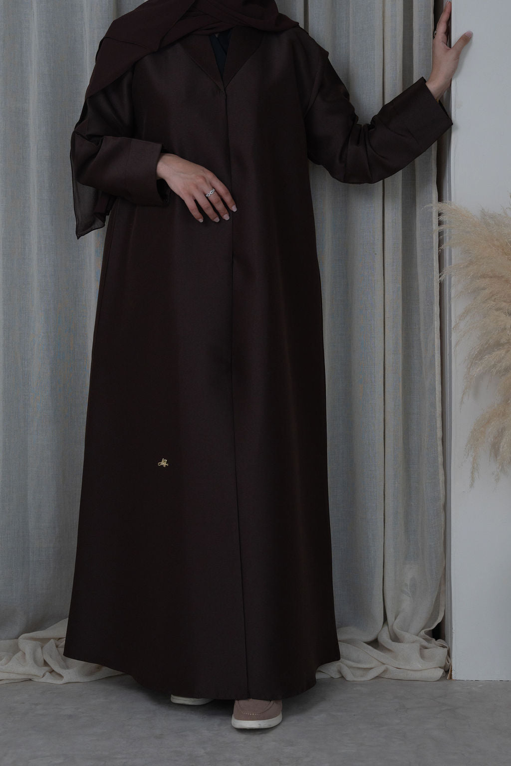 Structured Blazer Abaya | Brown