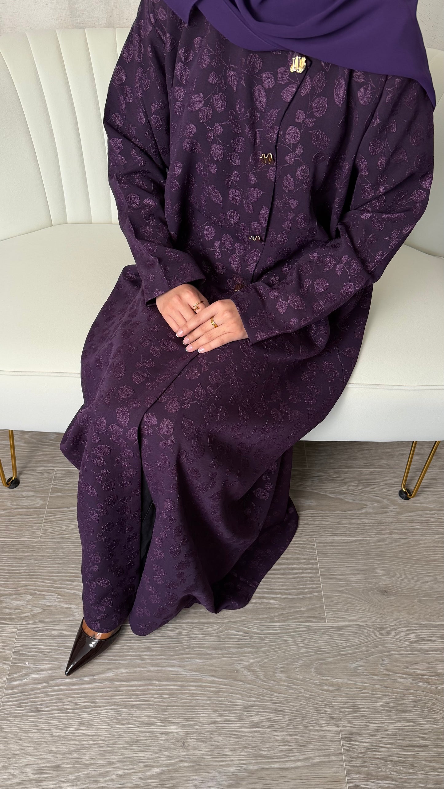 Wrap Detail Abaya | Purple