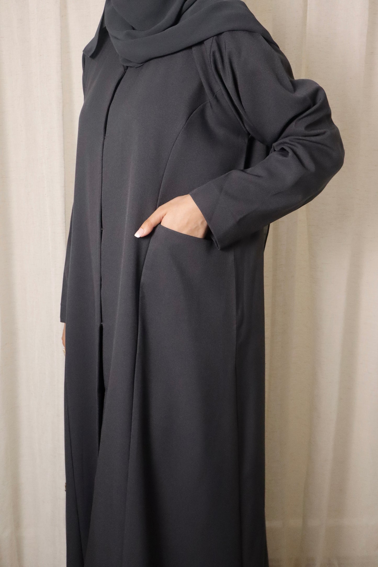 Tailored Abaya | Charcoal