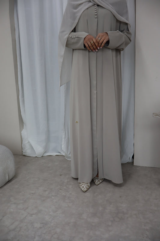 Soft Pleat Abaya | Stone