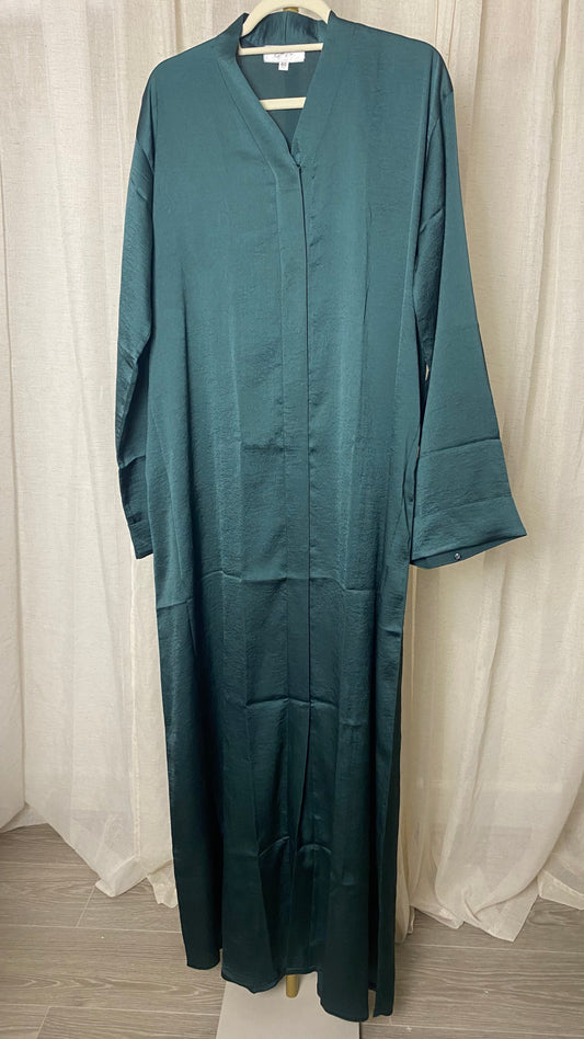 Satin Green Abaya