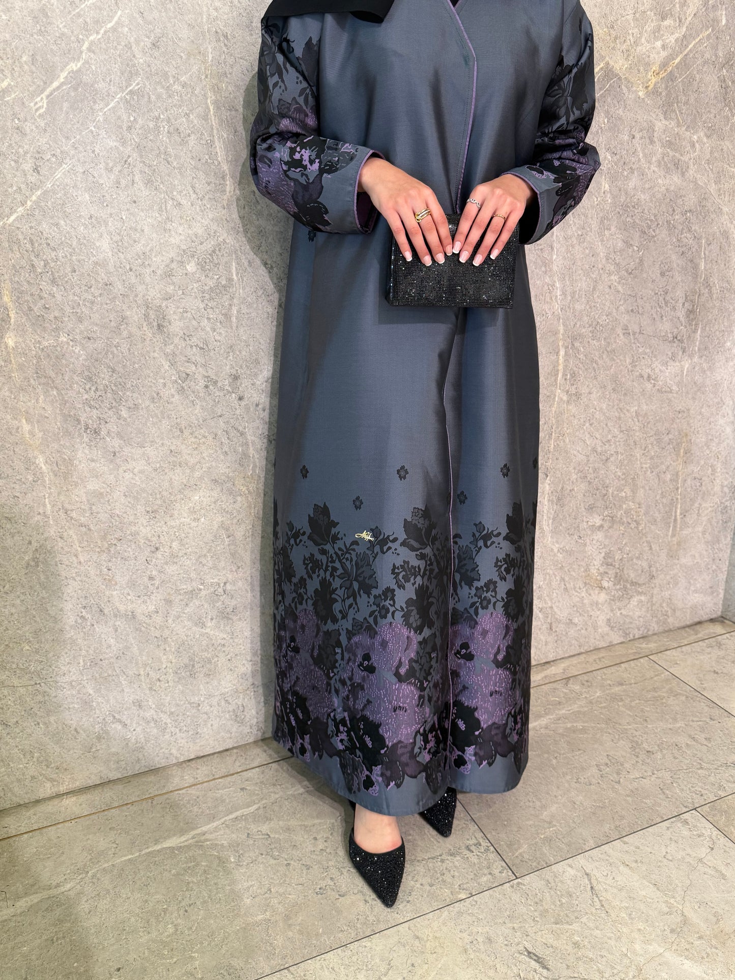 Purple Bloom Abaya