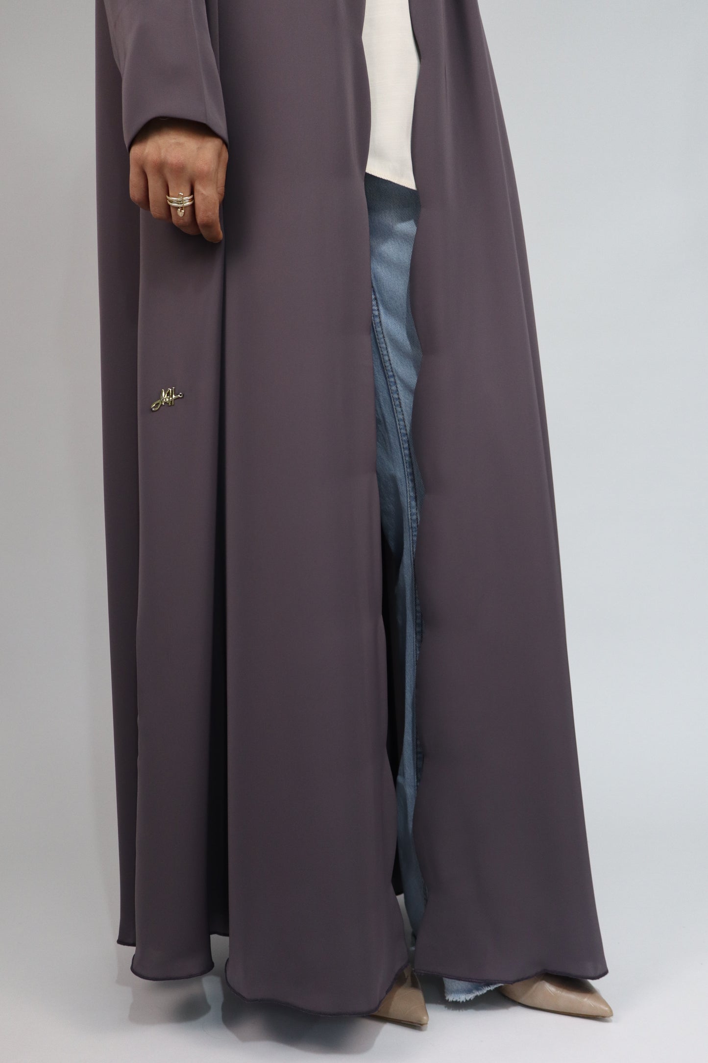Scallop Flow Abaya | Mauve