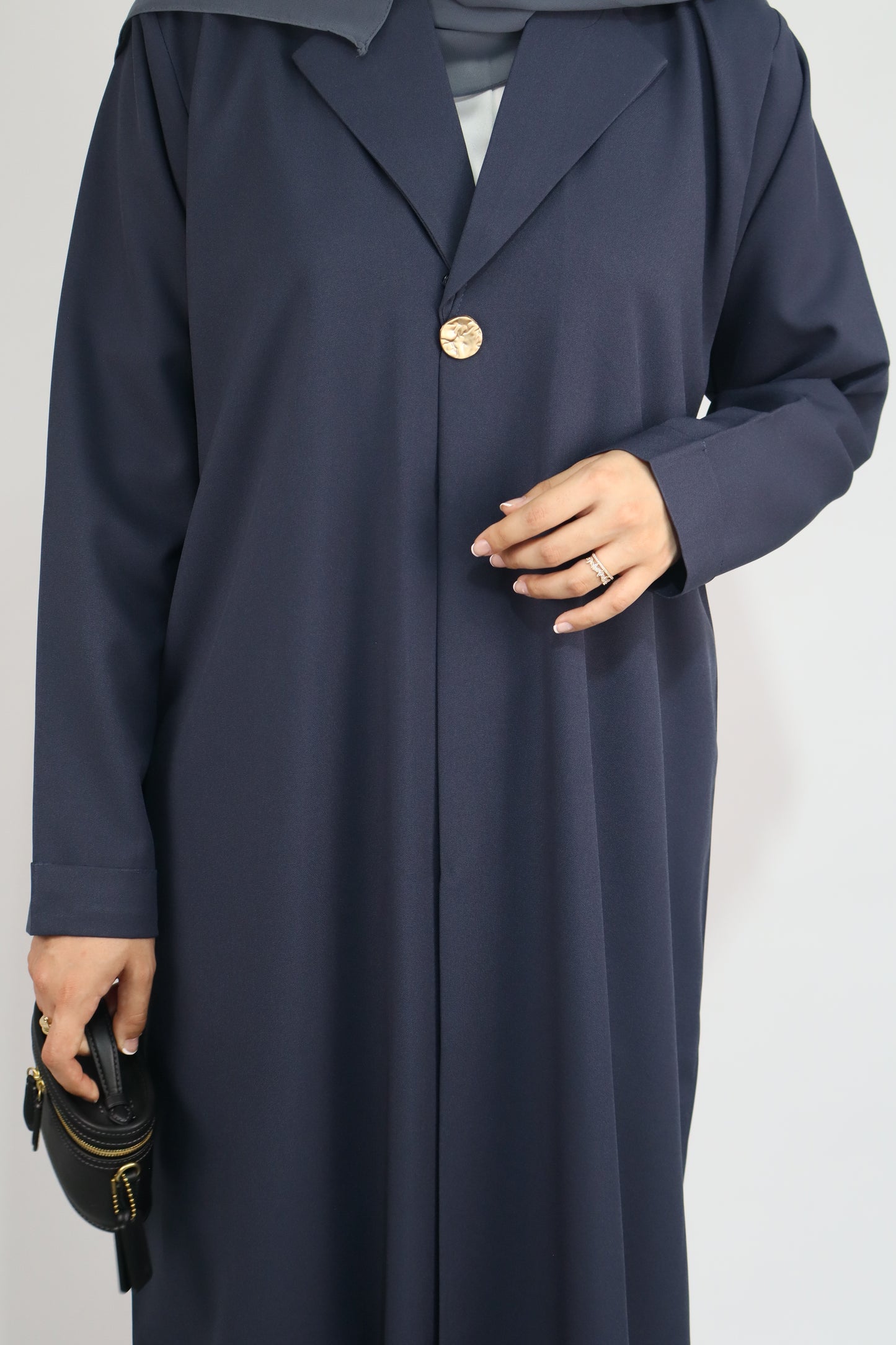 Classic Blazer Abaya | Navy Blue