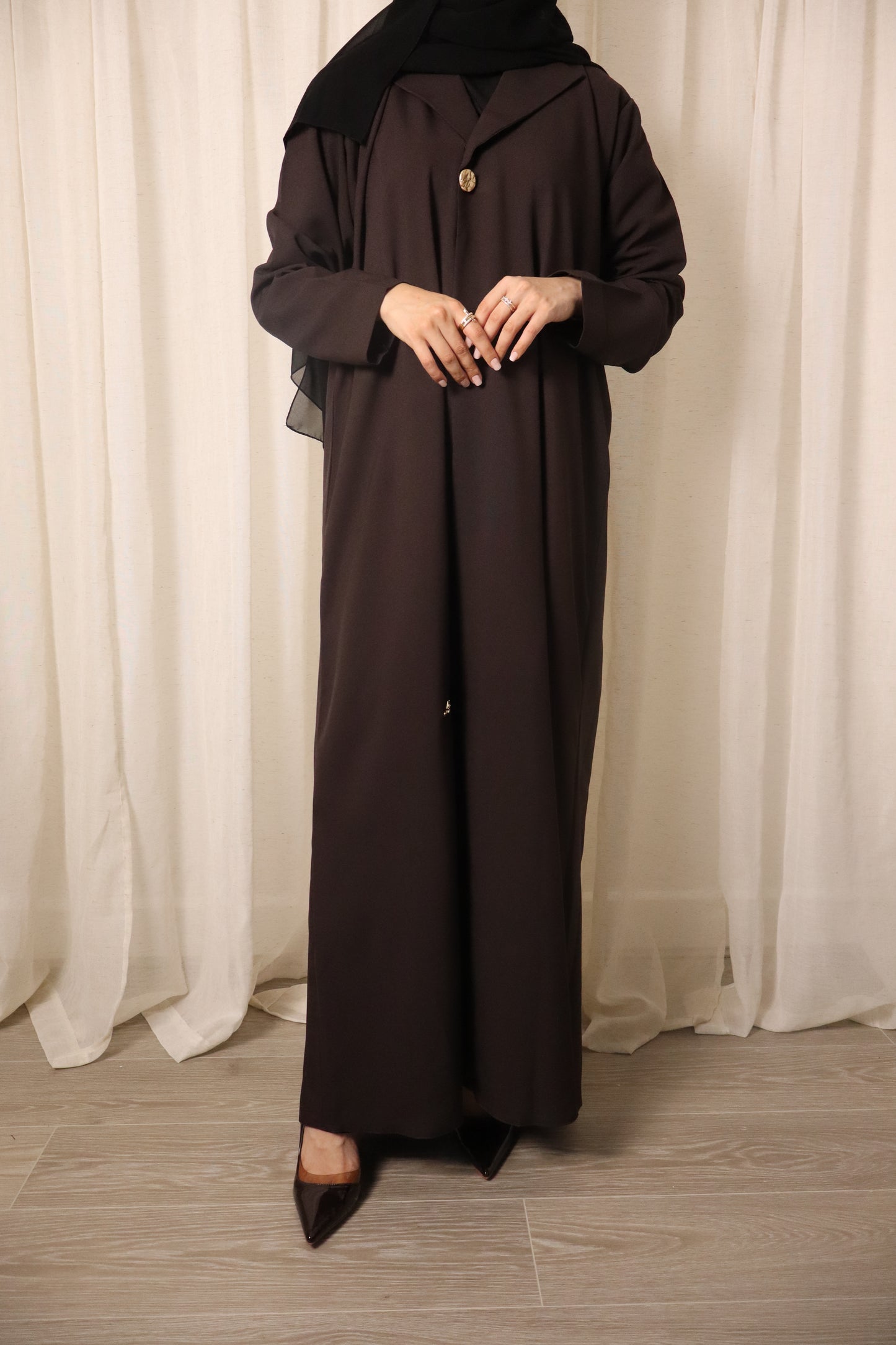 Classic Blazer Abaya | Brown