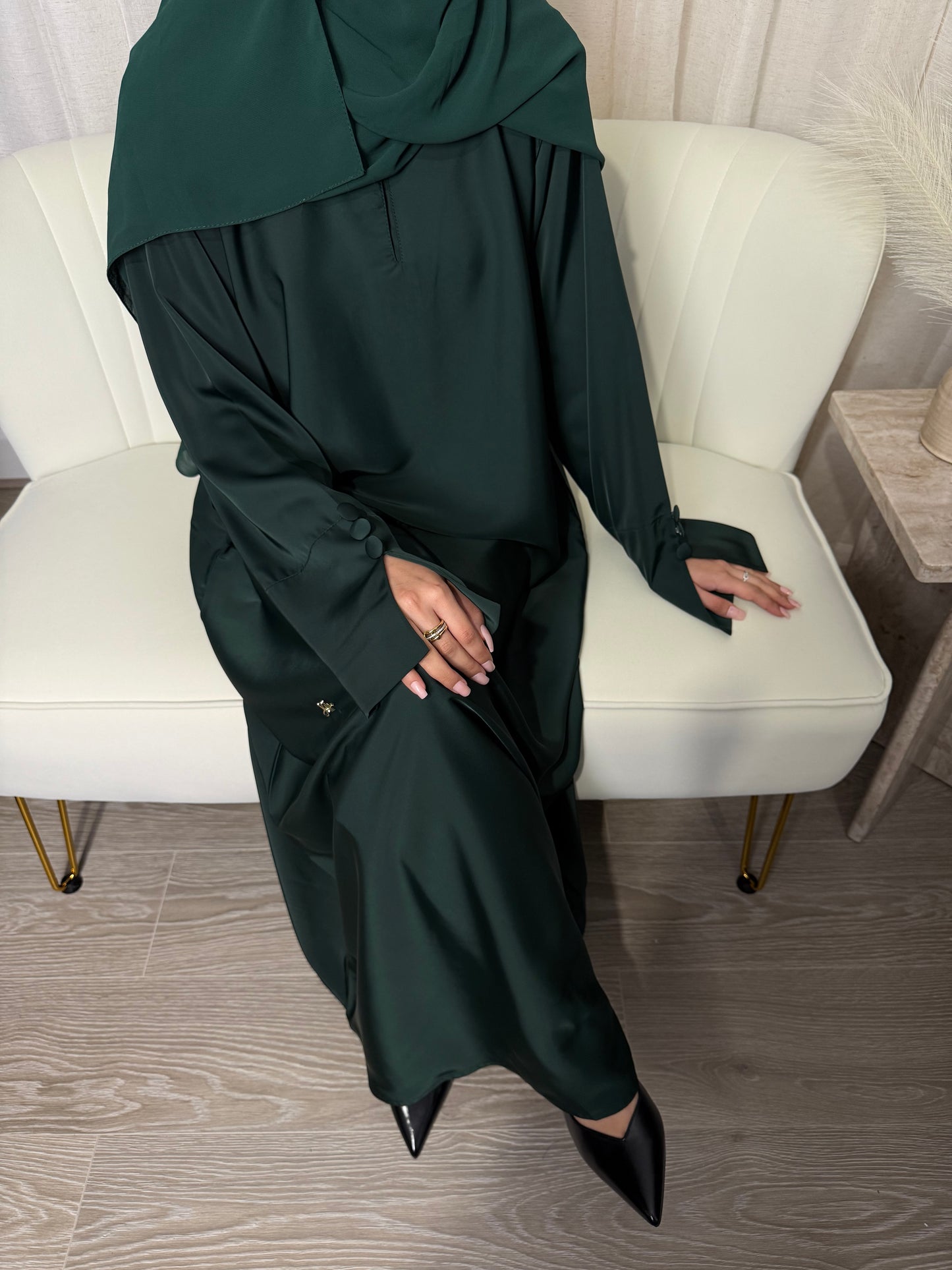 Signature Crepe Abaya | Emerald Green