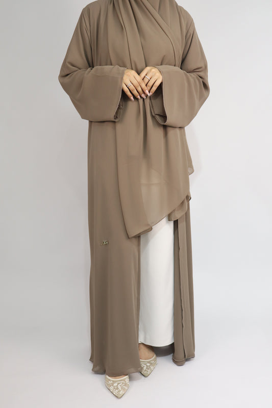 Chiffon Layered Abaya | Rock