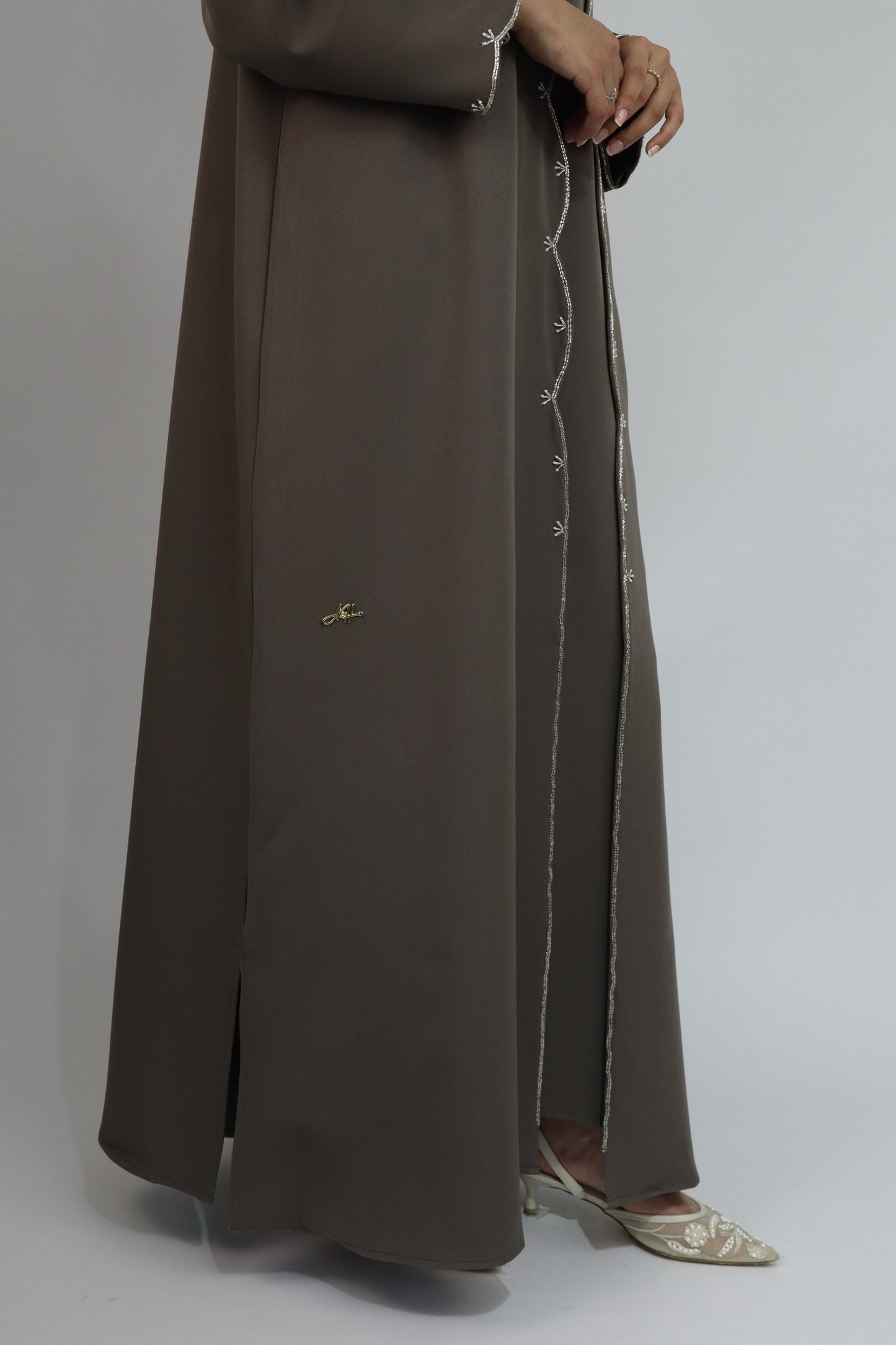 Wave Abaya Set | Taupe