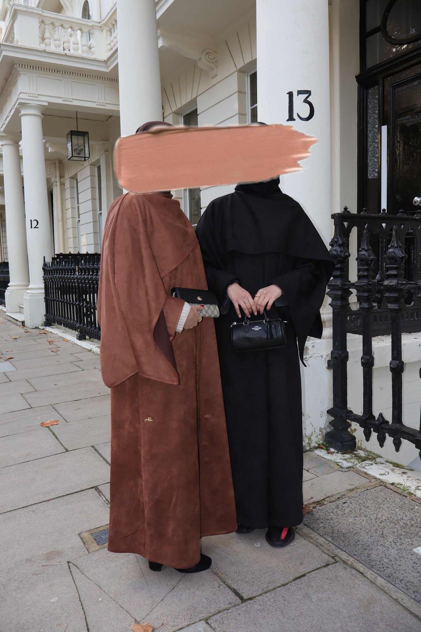 Suede Cape Abaya | Brown