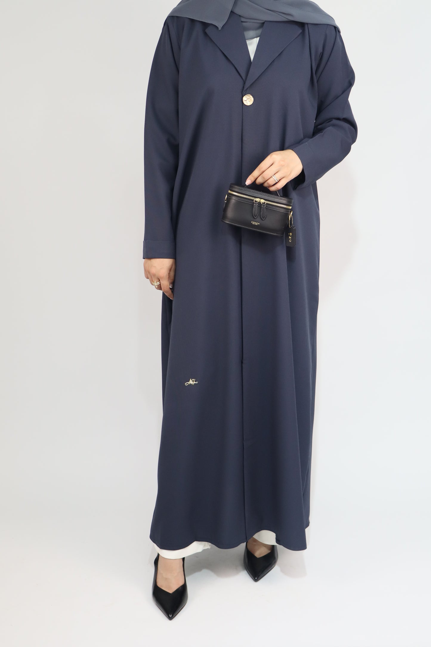 Classic Blazer Abaya | Navy Blue