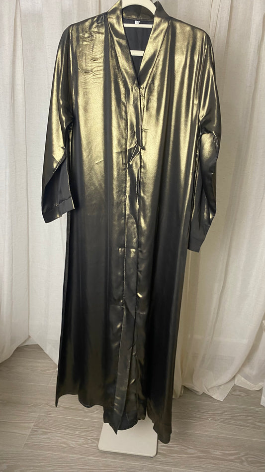 Gold Black Abaya