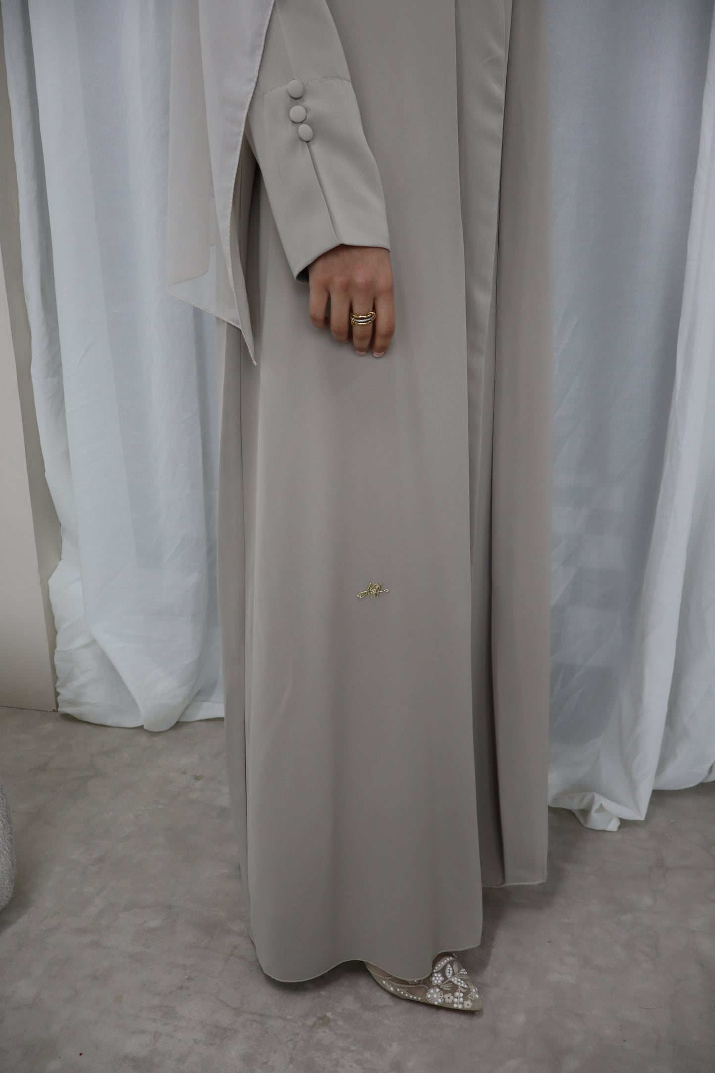 Soft Pleat Abaya | Stone