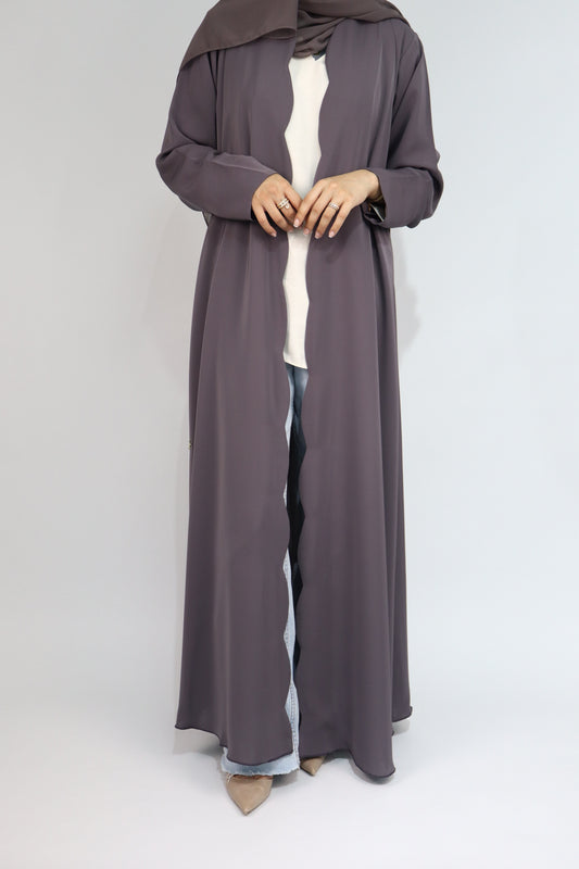 Scallop Flow Abaya | Mauve