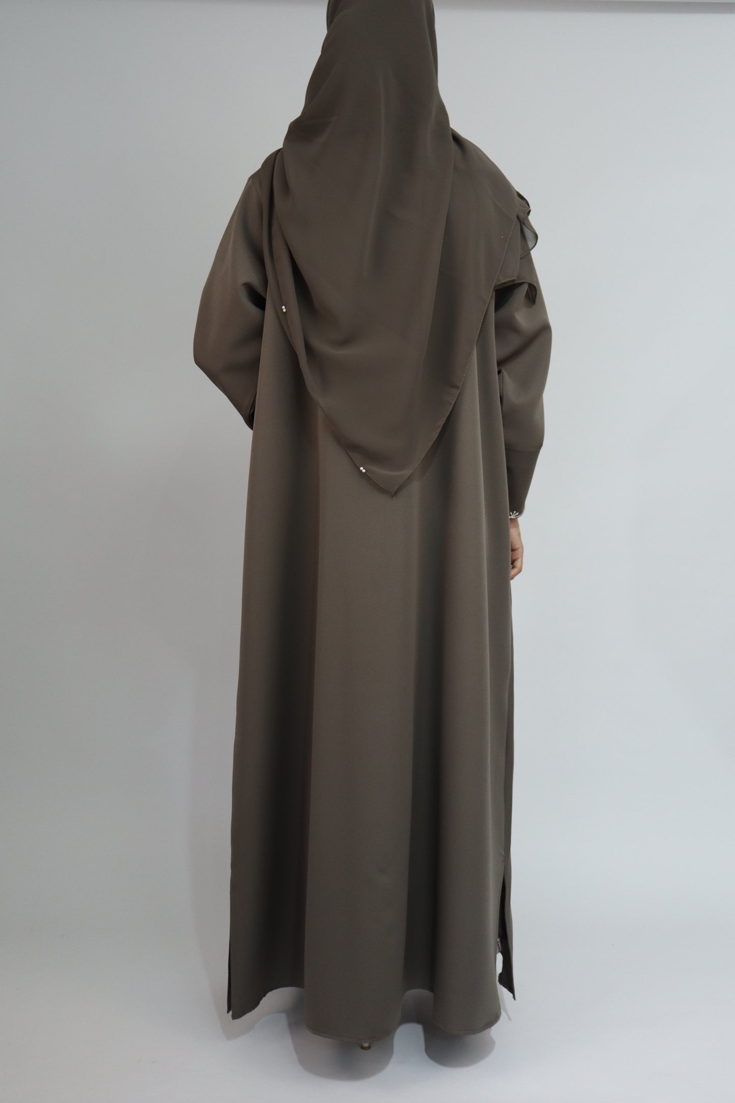 Wave Abaya Set | Taupe