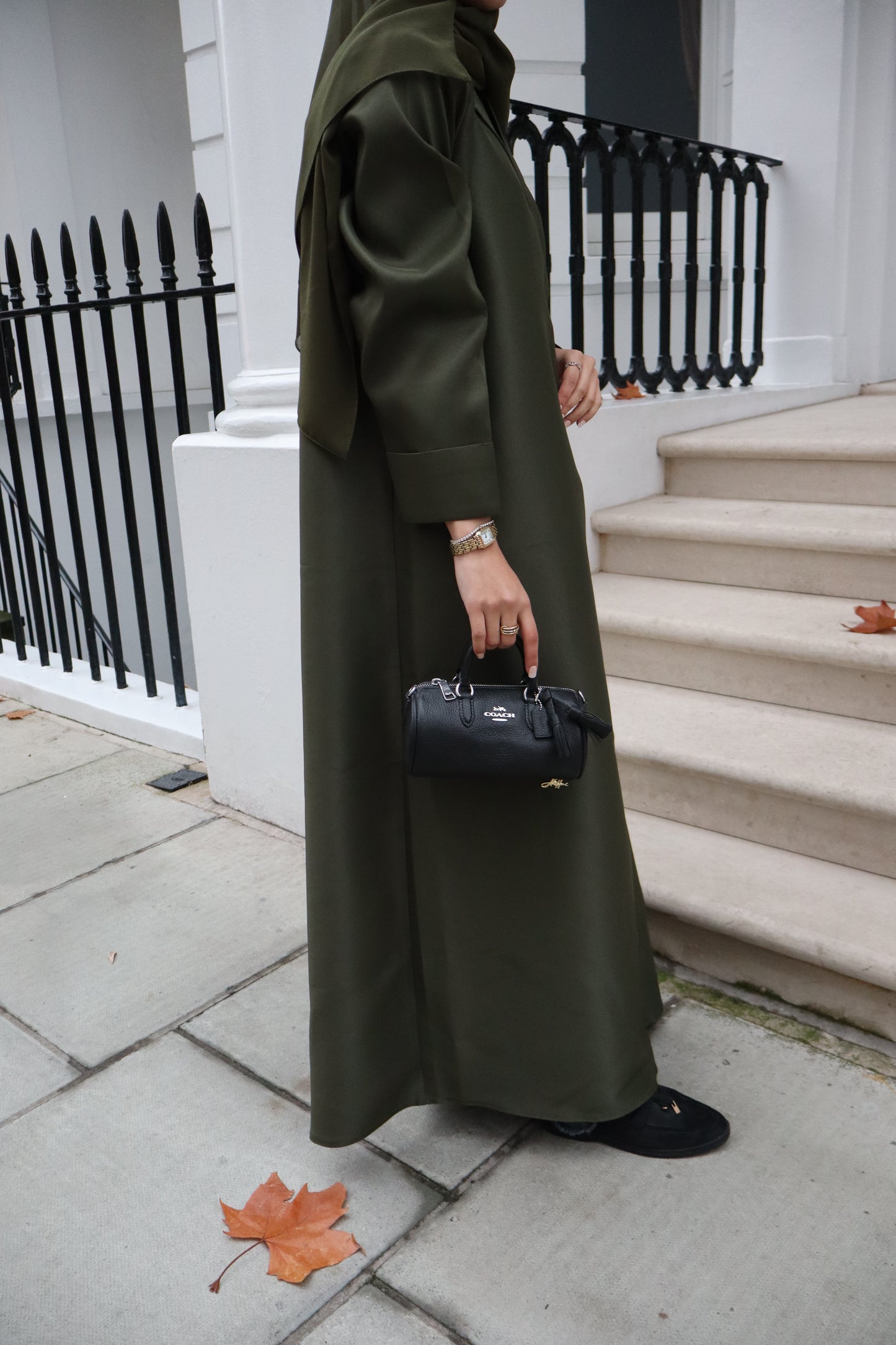 Structured Blazer Abaya | Olive Green