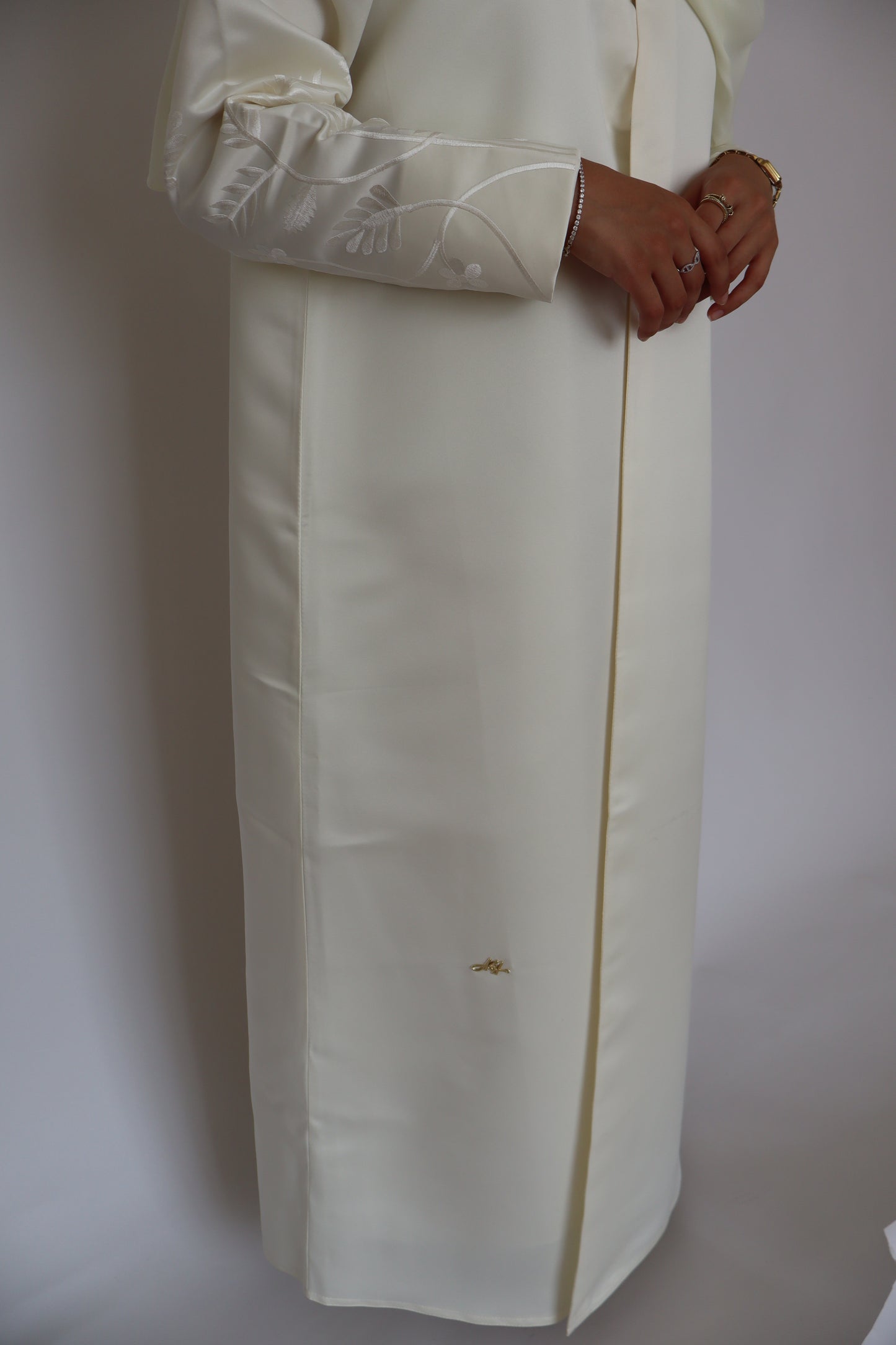 White Embroidered Abaya