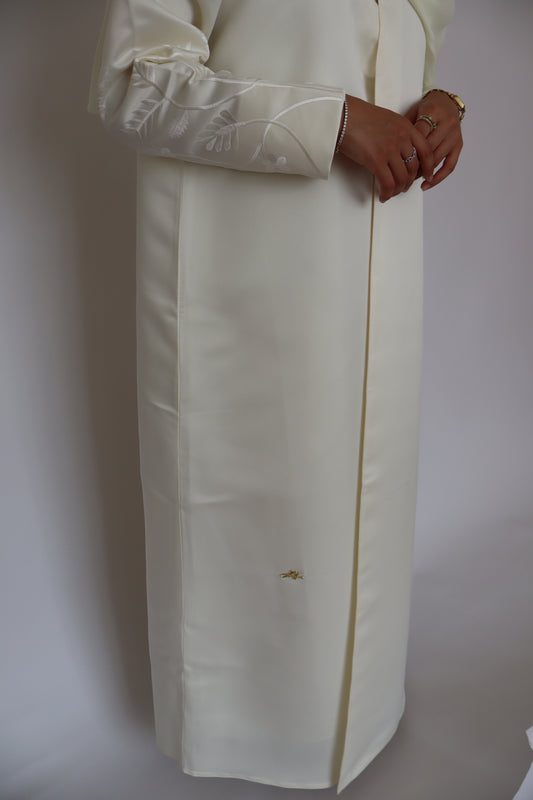 White Embroidered Abaya