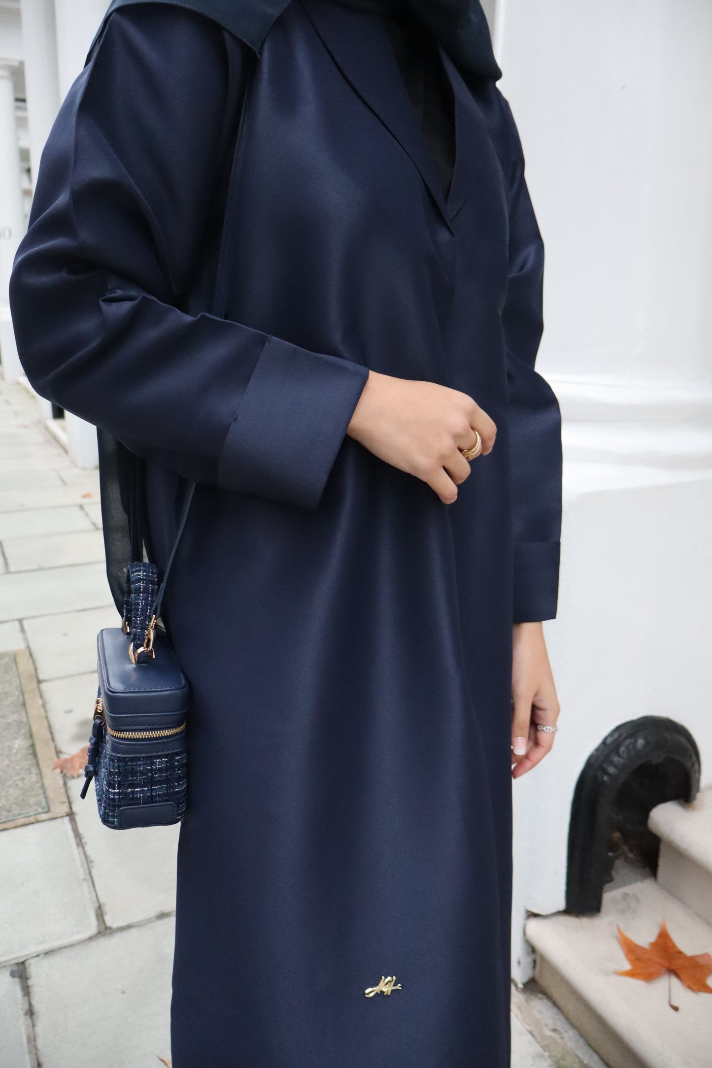 Structured Blazer Abaya | Navy Blue