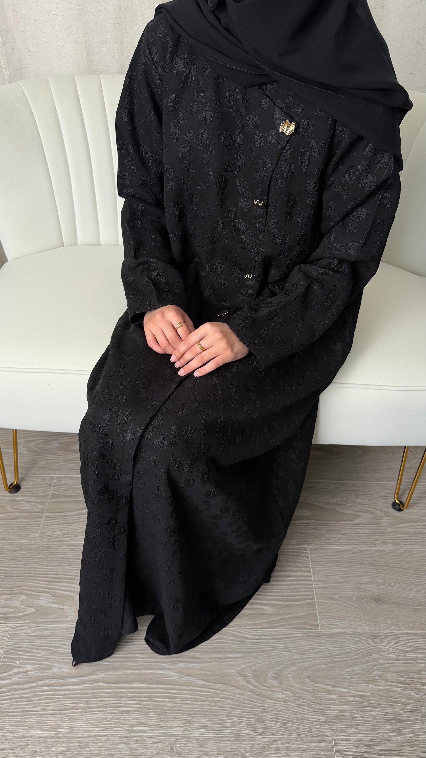 Wrap Detail Abaya | Black