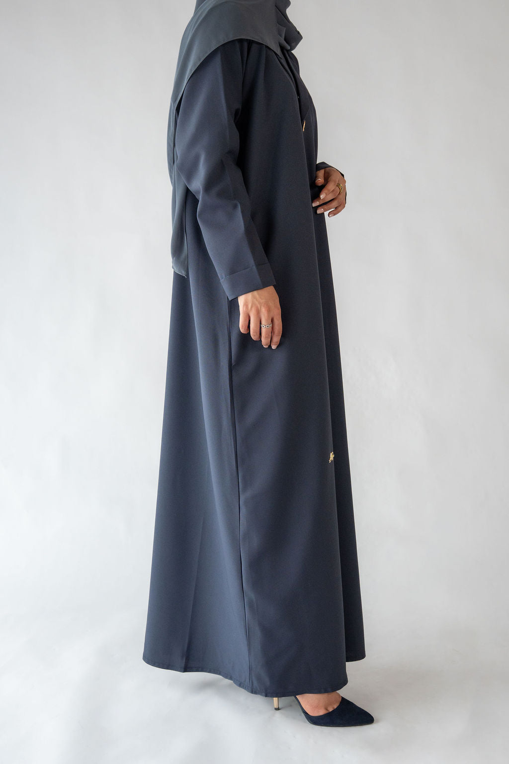 Classic Blazer Abaya | Charcoal Grey