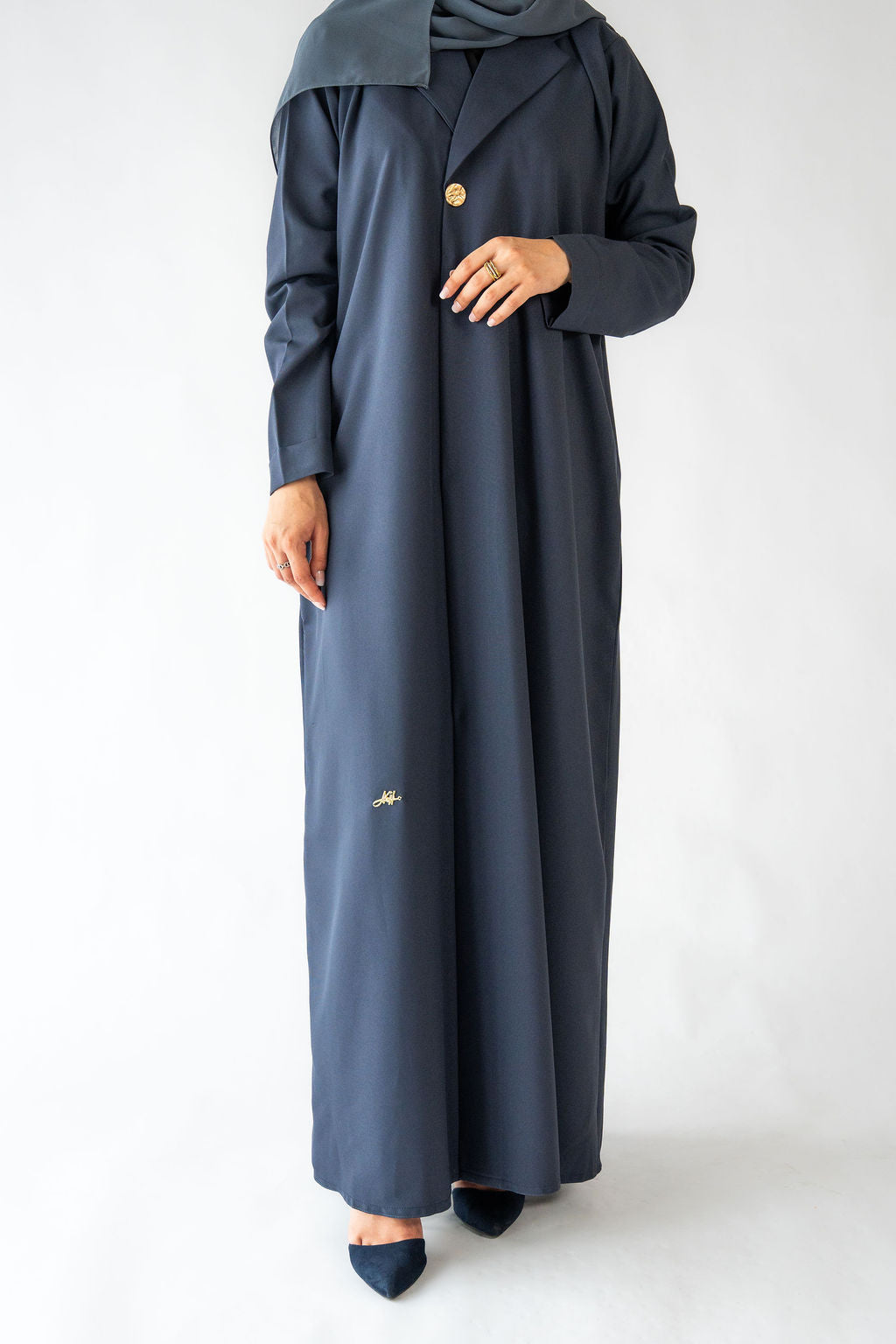 Classic Blazer Abaya | Charcoal Grey