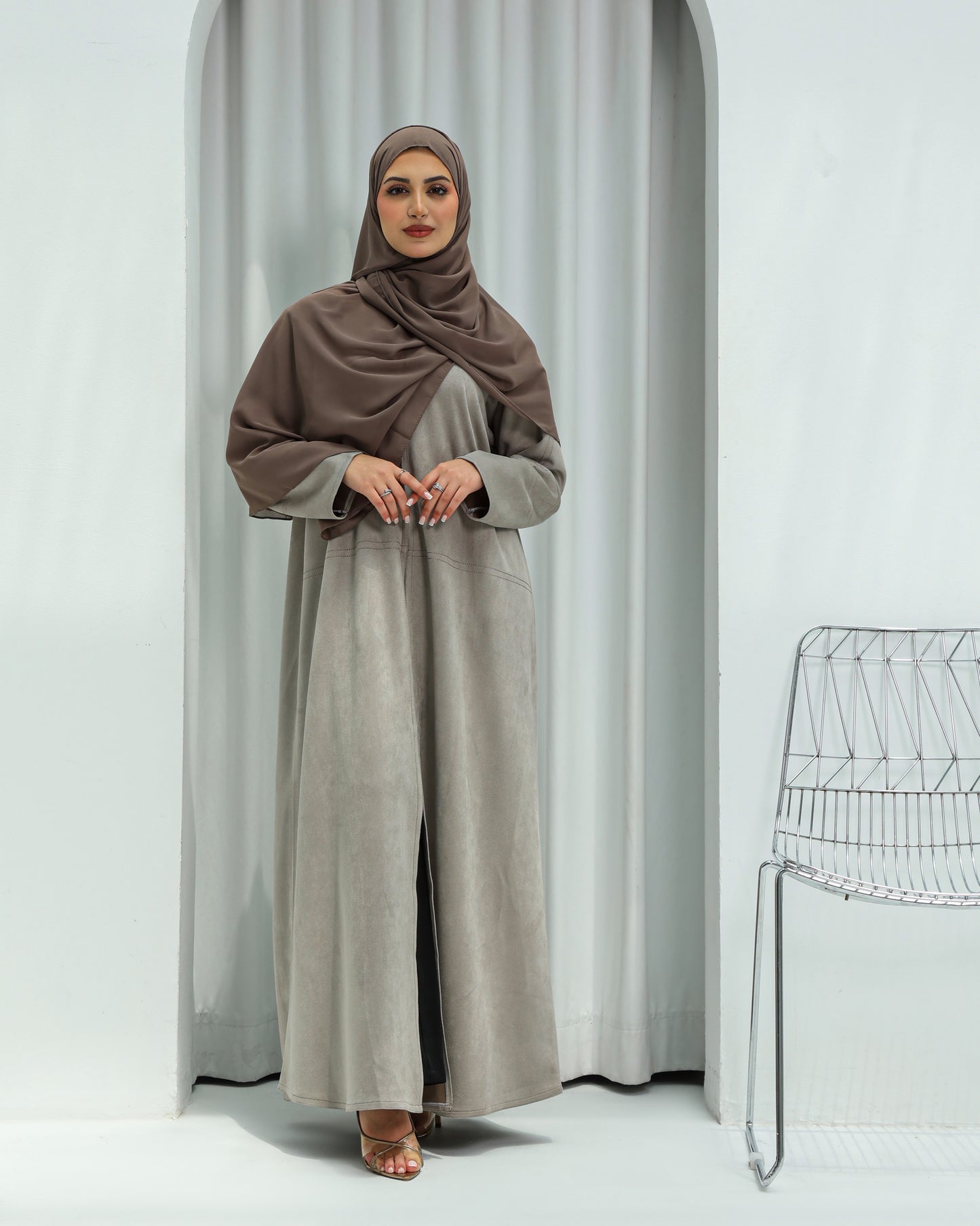 Suede Winter Abaya | Mocha