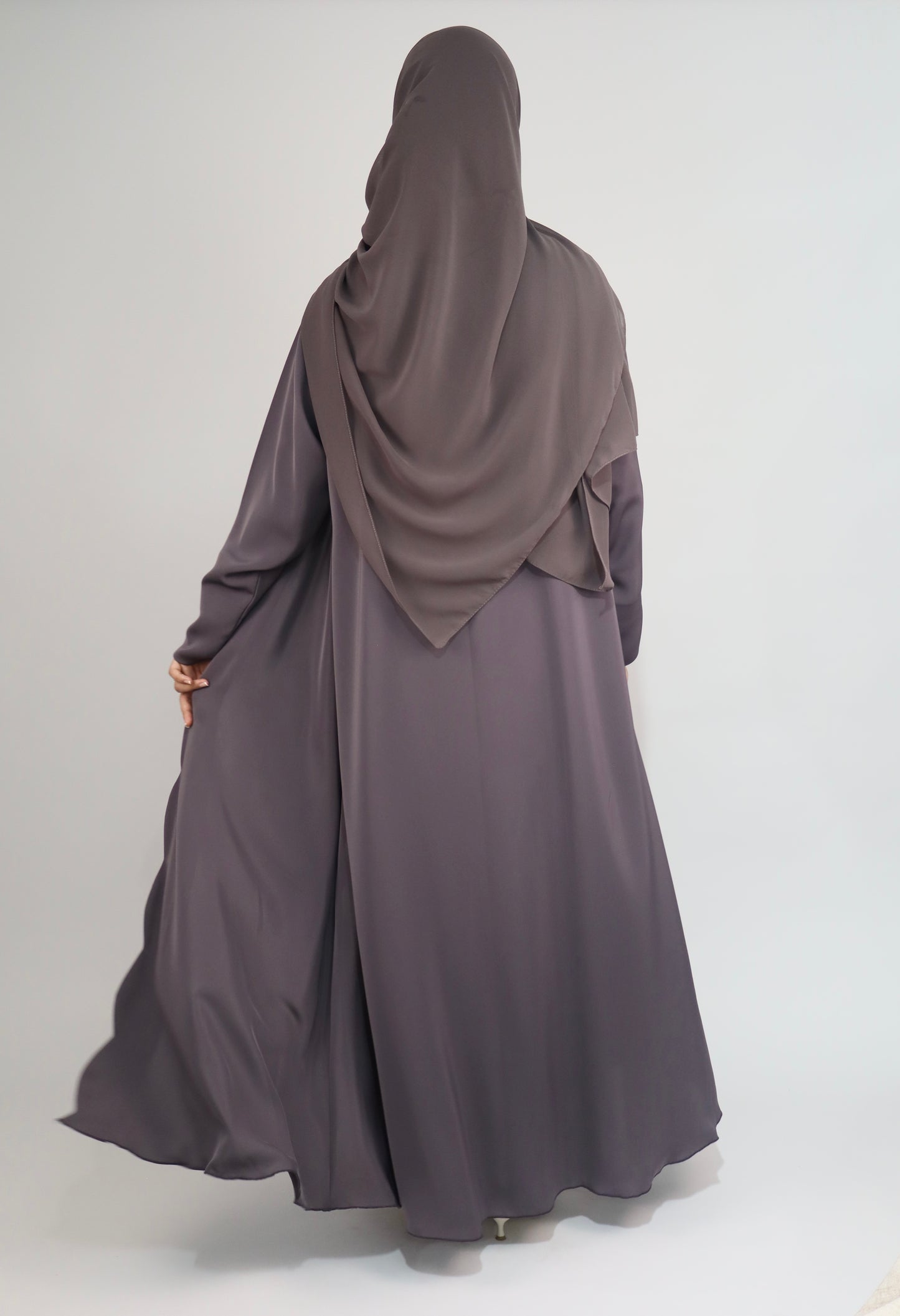 Scallop Flow Abaya | Mauve