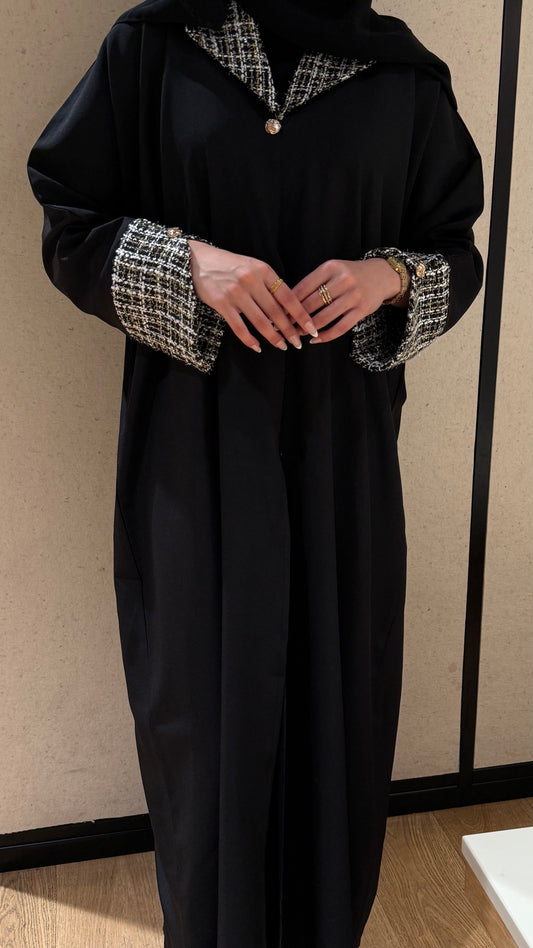 Tweed Detailed Abaya